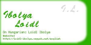 ibolya loidl business card